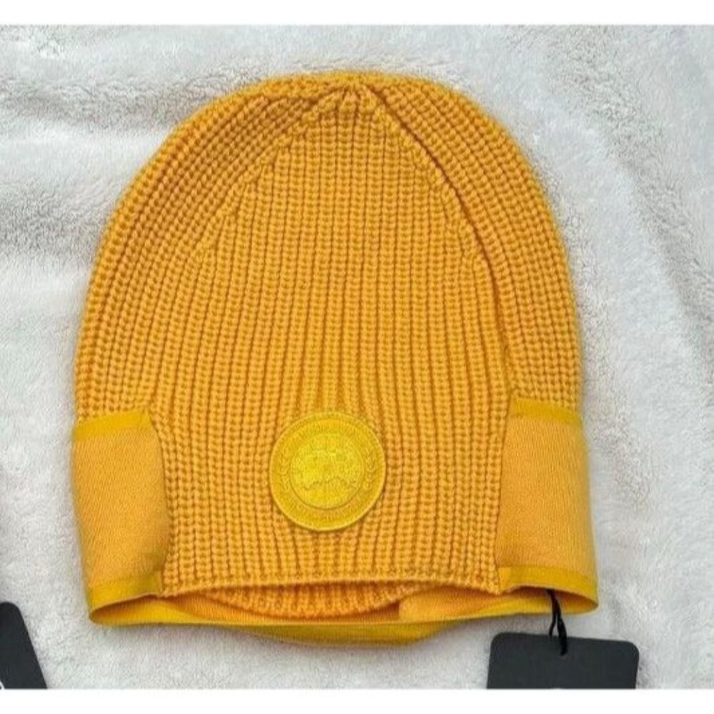 Canada Goose x Pyer Moss Yellow Wool Badge Beanie/Balaclava